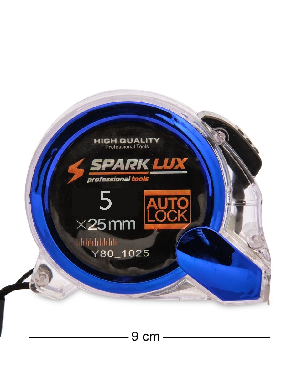 Рулетка прорезин. корпус SPARKLUX  5м   /*
