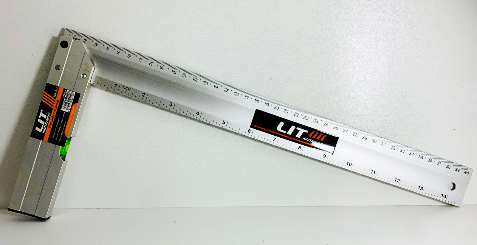 Уголок строительный LIT с уровнем 40см (1х60)  |*