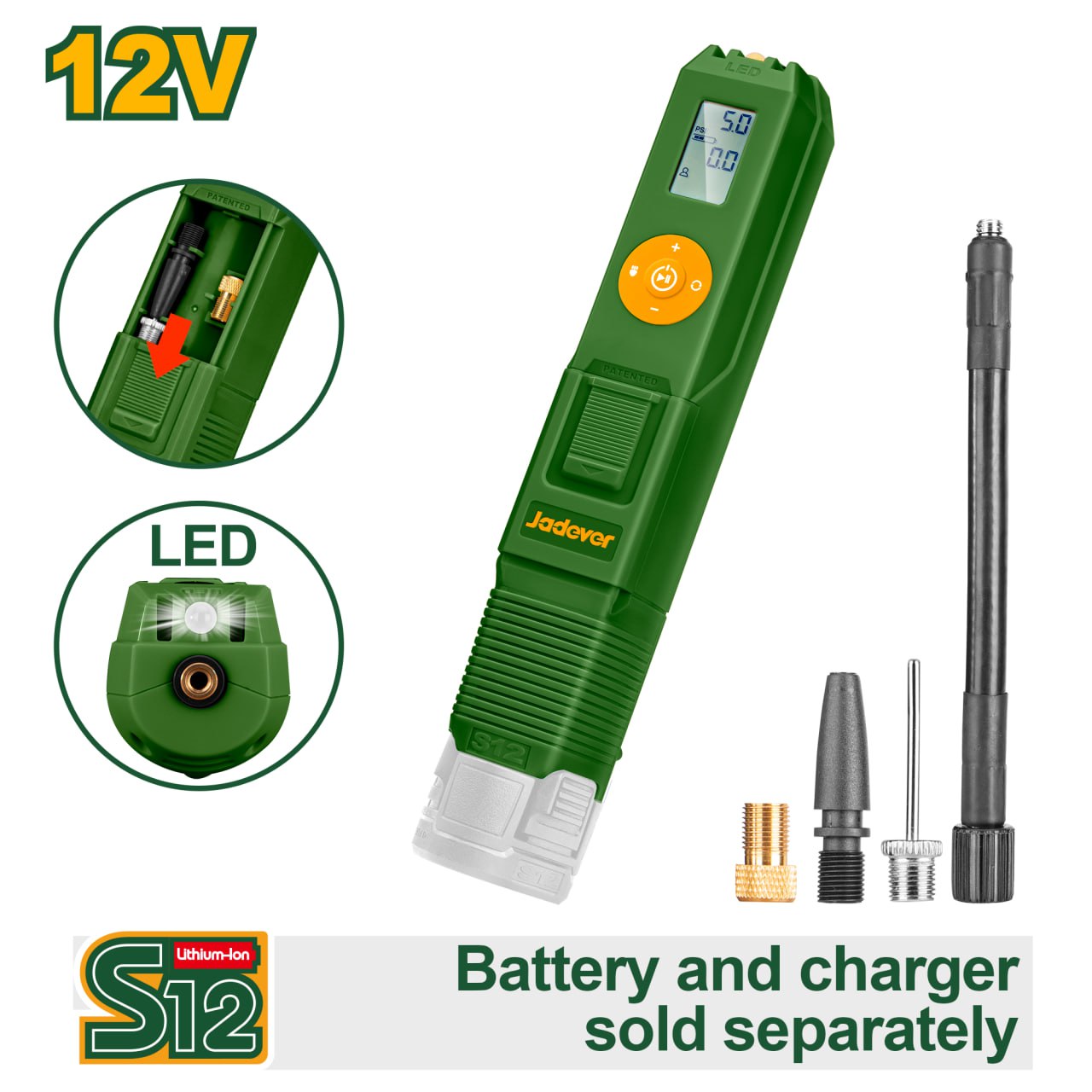 Компрессор Автомобильный Jadever (Без АКБ) 12V (1x20)   |*