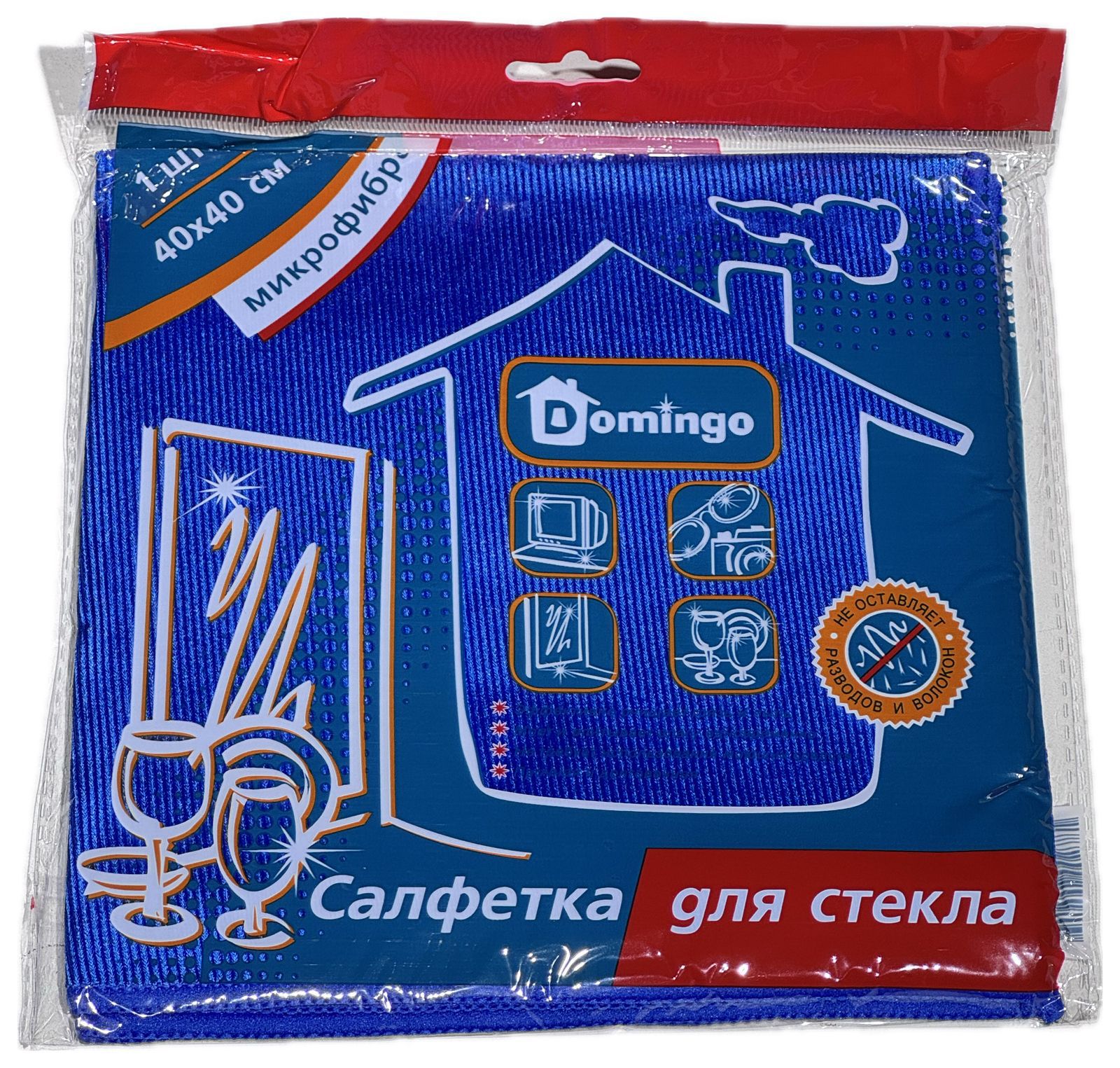 Тряпка Domingo салфетка для стекла 40х40см (1x12)(1x600) 