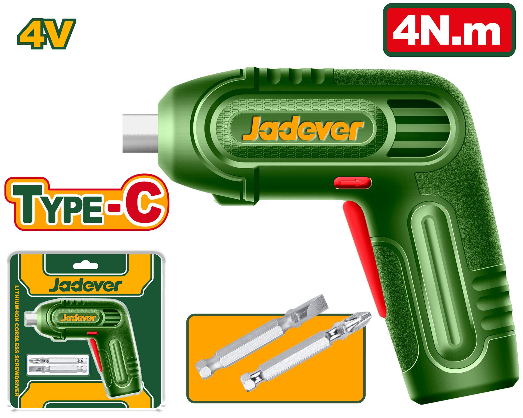 Отвертка Аккумуляторная Jadever (JDCV4628) 4V 4N.m (1x20)   |*